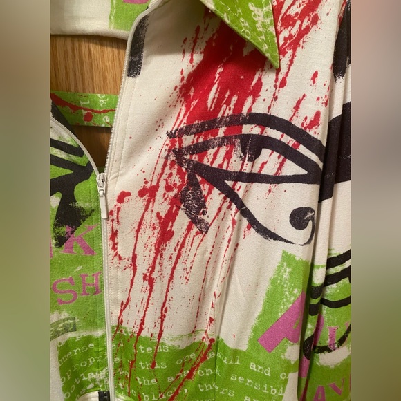 Rare vintage Alberto makali medium abstract cutout shirt - Picture 2 of 4